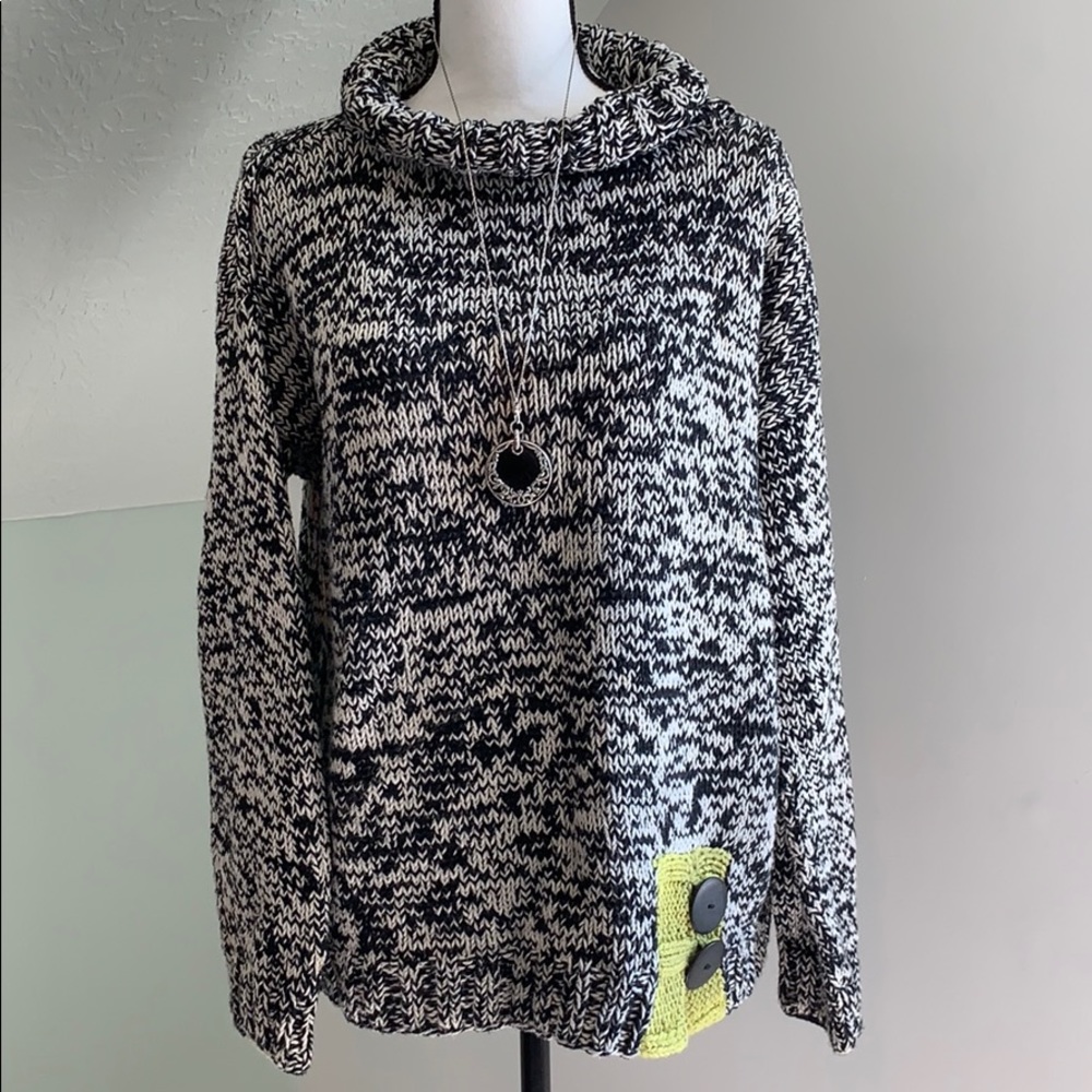 Black & White Knit Sweater